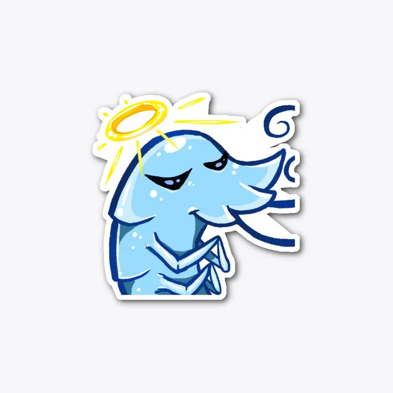 Blessed Shrimp Emote Sticker