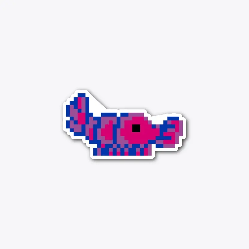 Lil Shrimp Sticker (Bisexual Pride)