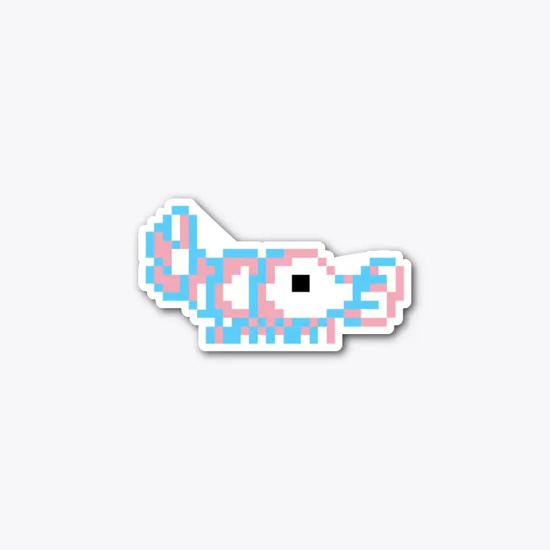 Lil Shrimp Sticker (Trans Pride)