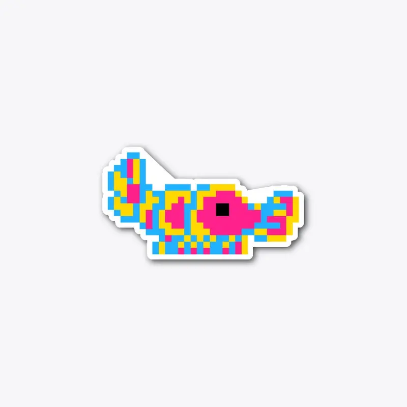 Lil Shrimp Sticker (Pansexual Pride)