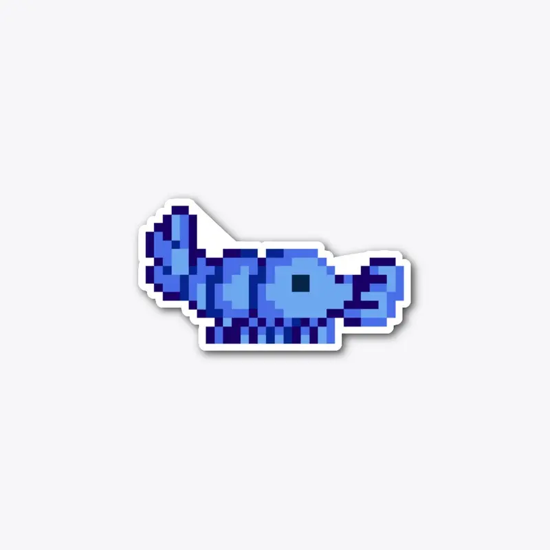 Lil Shrimp Sticker (Blue)